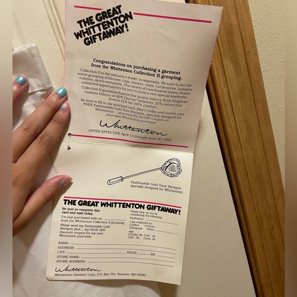 NEW WITH TAGS VINTAGE Whitteton White trousers - Picture 4 of 7